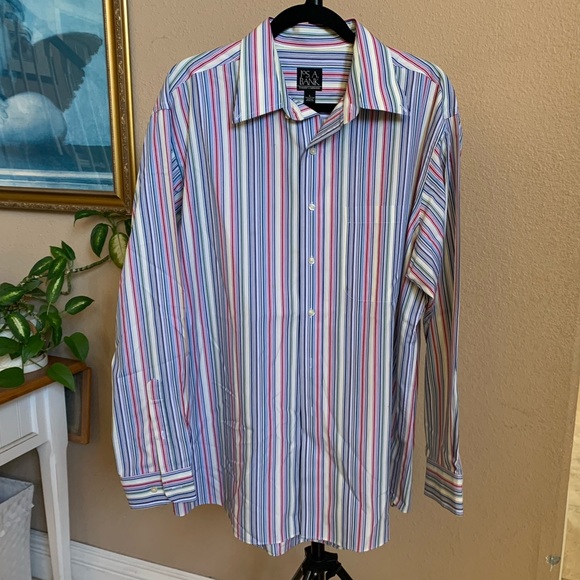 Jos.A.BankTraveler’s Collection Multicolored Dress Shirts.  Size Large. 2 items - Picture 7 of 10